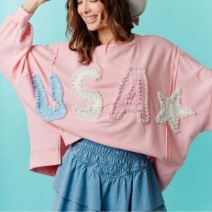 Fantastic Fawn Pink USA Sweater
